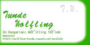 tunde wolfling business card